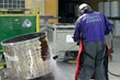 industrial containers are cleaned with the falch T25